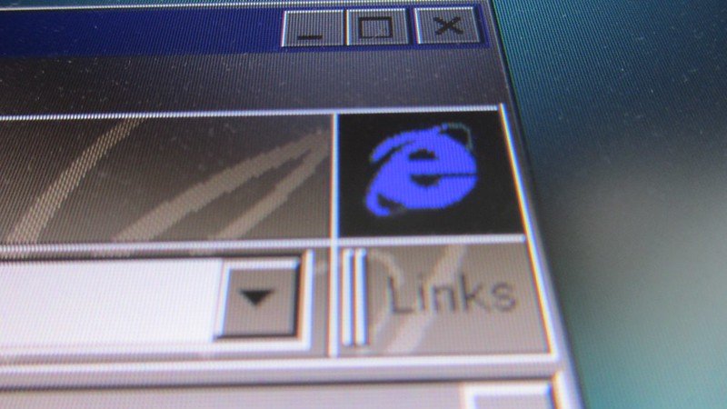 Internet Explorer on screen