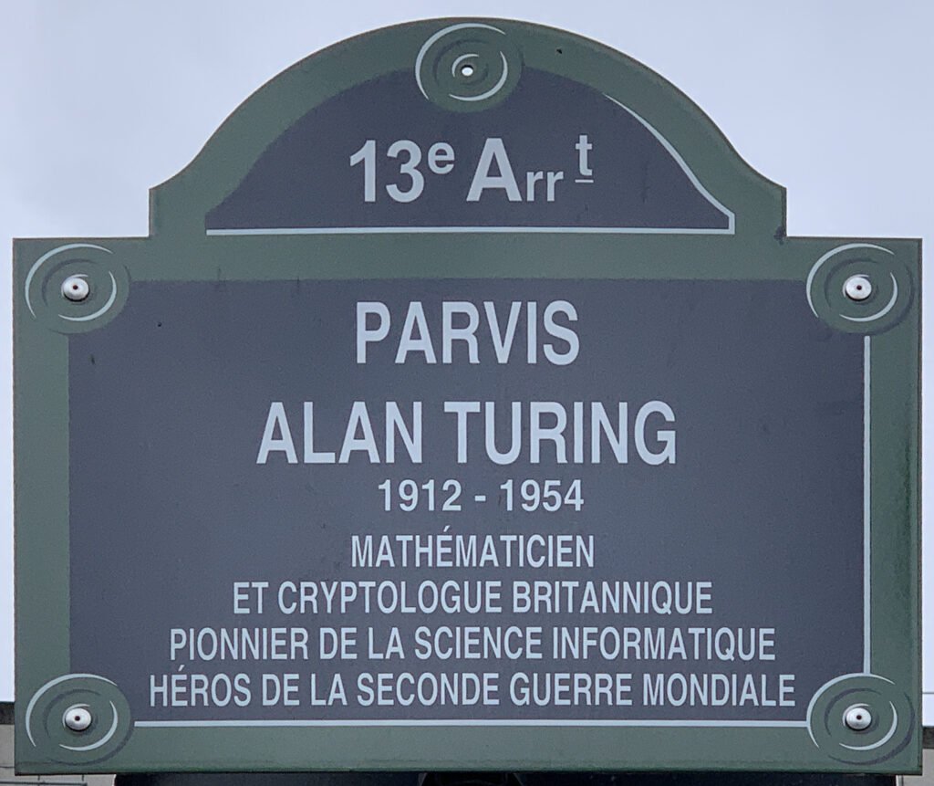 Plaque Parvis Alan Turing