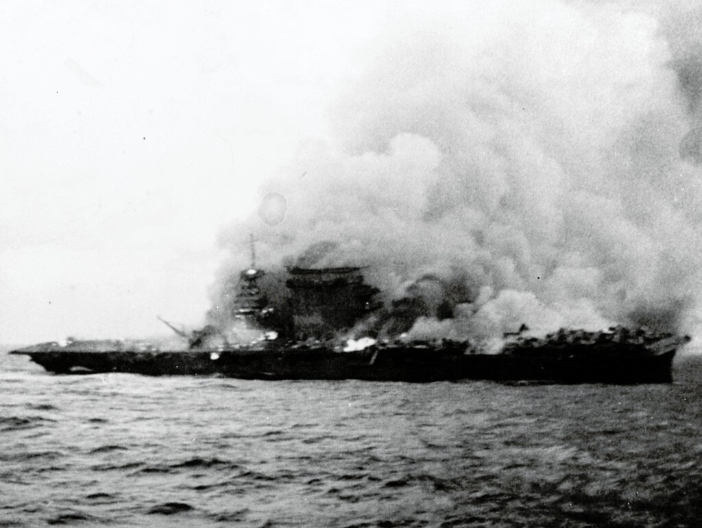 USS Lexington sinking