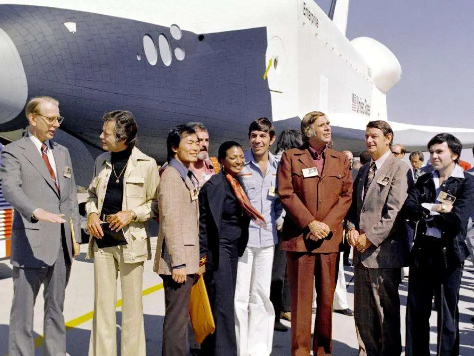 Star Wars crew in Enterprise launch